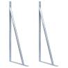 Support Brackets for Fence Post 2 pcs Galvanised Steel Quantity in Package 2 