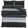 Duvet Cover Set Black and White 220x240 cm Cotton | Hipo Market