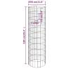 Circular Gabion Pole Galvanised Steel Ø30x100 cm - HipoMarket