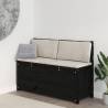 Bench Black 110x41x76.5 cm Solid Wood Pine Colour black Size 110 x 41 x 76.5 cm 