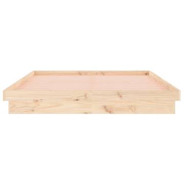 LED Bed Frame 180x200 cm - Super King Size Solid Wood