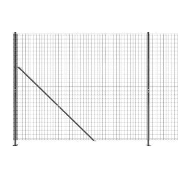 Wire Mesh Fence with Flange Anthracite 2x25m - Durable & Secure