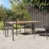 Garden Table 190x90x75 cm Poly Rattan and Acacia Wood Grey Colour grey Size 190 x 90 x 75 cm Quantity in Package 1 