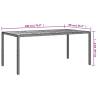 Garden Table 190x90 cm - Durable Poly Rattan & Acacia Wood