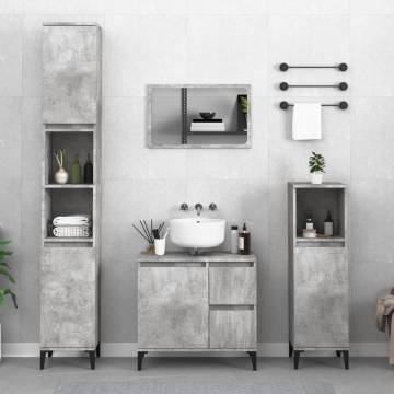 Bathroom Cabinet Concrete Grey - Stylish & Durable Storage