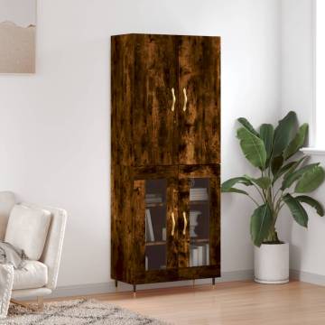 Highboard Smoked Oak - Stylish Storage Solution | HipoMarket