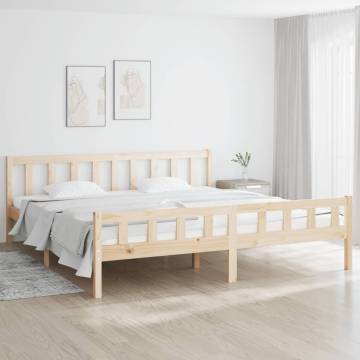 Solid Wood Bed Frame 180x200 cm Super King Size | Hipomarket