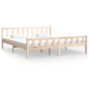 Solid Wood Bed Frame 180x200 cm Super King Size | Hipomarket