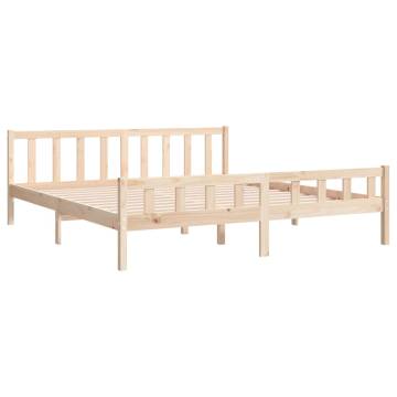 Solid Wood Bed Frame 180x200 cm Super King Size | Hipomarket