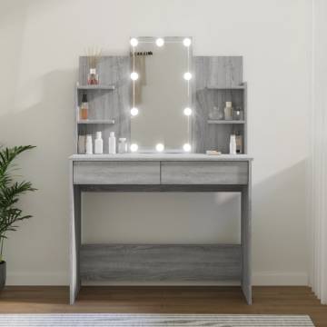 Dressing Table with LED - Grey Sonoma | Hipo Market