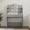 Dressing Table with LED Grey Sonoma 96x40x142 cm Colour grey sonoma Quantity in Package 1 