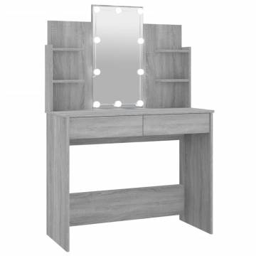 Dressing Table with LED - Grey Sonoma | Hipo Market