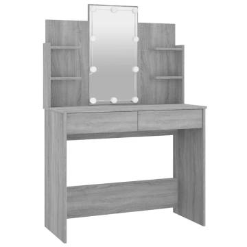 Dressing Table with LED - Grey Sonoma | Hipo Market