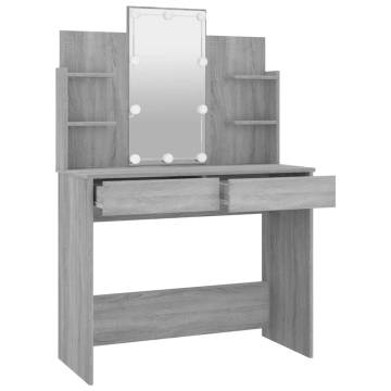 Dressing Table with LED - Grey Sonoma | Hipo Market