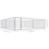 Outdoor Dog Kennel Galvanised Steel 4x4x1m - Safe & Durable