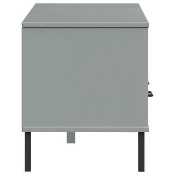 OSLO Grey Solid Wood TV Cabinet with Metal Legs | Hipomarket