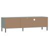 OSLO Grey Solid Wood TV Cabinet with Metal Legs | Hipomarket