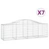 Arched Gabion Baskets 7 pcs - Durable Garden Barriers