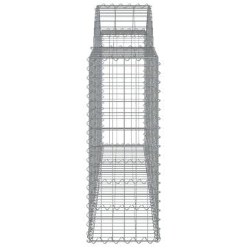 Arched Gabion Baskets Set - 7 pcs Galvanised Iron | HipoMarket