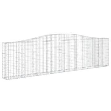 Arched Gabion Baskets - 10 pcs Galvanised Iron | HipoMarket