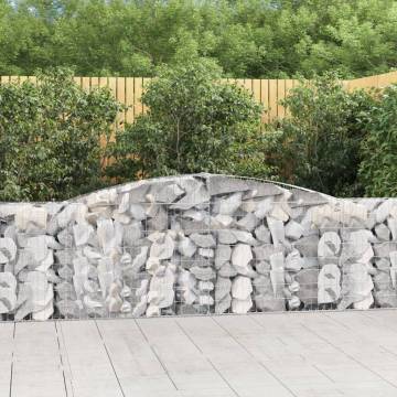 Arched Gabion Baskets - 5 pcs Galvanised Iron for Garden Use