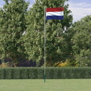 Netherlands Flag and Pole 6.23 m Aluminium - Stylish Flag Set