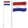 Netherlands Flag and Pole 6.23 m Aluminium - Stylish Flag Set