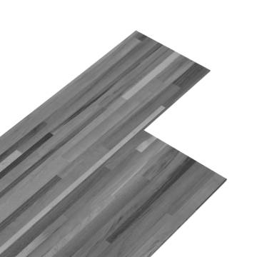 Non Self-adhesive PVC Flooring Planks - Striped Grey 4.46 m²