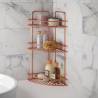 Metaltex 3-Tier Corner Douche Rack in Glossy Copper