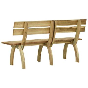 Stylish Garden Bench 160 cm | Impregnated Pinewood