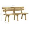 Stylish Garden Bench 160 cm | Impregnated Pinewood