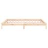 LED Bed Frame 120x200 cm - Solid Wood with RGB Lights