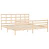 Super King Size Solid Wood Bed Frame with Headboard