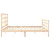 Super King Size Solid Wood Bed Frame with Headboard