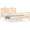 King Size Solid Wood Bed Frame with Headboard | Hipo Market