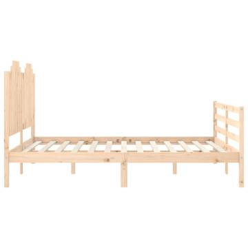 King Size Solid Wood Bed Frame with Headboard | Hipo Market