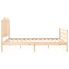 King Size Solid Wood Bed Frame with Headboard | Hipo Market