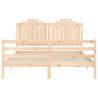 King Size Solid Wood Bed Frame with Headboard | Hipo Market