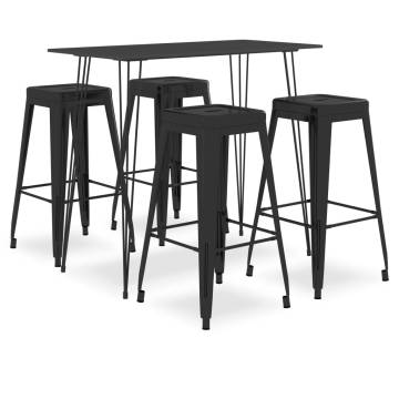 Modern 5 Piece Bar Set in Black | Stylish & Durable