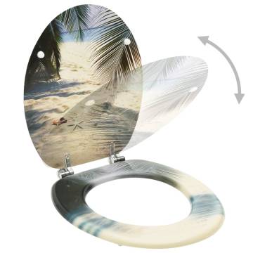 Beach Design WC Toilet Seats - 2 pcs MDF | Hipomarket