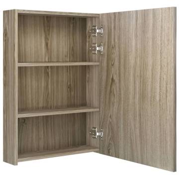 LED Bathroom Mirror Cabinet Oak 50x13x70 cm | Hipomarket