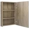 LED Bathroom Mirror Cabinet Oak 50x13x70 cm | Hipomarket