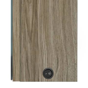 LED Bathroom Mirror Cabinet Oak 50x13x70 cm | Hipomarket