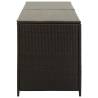 Garden Storage Box Poly Rattan 200x50x60 cm - Brown | HipoMarket