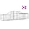 Arched Gabion Baskets - 6 pcs Galvanised Iron | Hipo Market