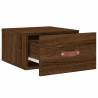 Wall-mounted Bedside Cabinet Brown Oak | 35x35x20 cm