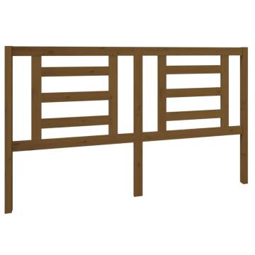 Stylish Honey Brown Bed Headboard - Solid Pine Wood