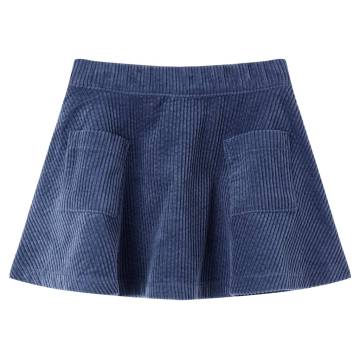 Kids' Corduroy Skirt with Pockets - Navy 140 | Hipo Market