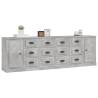 3-Piece Concrete Grey Engineered Wood Sideboards - Stylish Storage