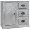 3-Piece Concrete Grey Engineered Wood Sideboards - Stylish Storage